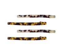 Alipis 4PCS Women’s Leopard Print Hair Clips Set, Large Simple Ponytail Bobby Pins with Spring Clip, Dark Beige Tones, Stylish Hair Accessories for Everyday and Party Use