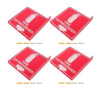 Alipis 4set Fire Extinguisher Symbol Wall Mount Acrylic Sign down Arrow for Commercial Use Fire Safety Label Screws