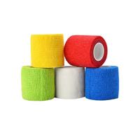 Alipis 5 Rolls Elastic Pet Self-Adherent Nonwoven Bandage Tape for Dogs and Cats Comfortable Non-Stick Wrap for Muscle and Joint Support Mixed Color Patterns