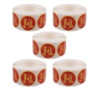 Alipis 5 Rolls Happy New Year Stickers: Envelope Seal Labels - 2026 Christmas Sealing Sticker - Lunar New Year Decals for Party Decorations - 500pcs/Roll