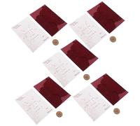 Alipis 5 Sets Velvet Red Wedding Invitation Set with Wax Seal and Envelopes Elegant Party Invite Cards for Engagement Bridal Shower and Banquet Soft Luxury Material with Details