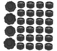 Alipis 50 Pcs Black Syringe Adapter Plugs with Cap for Laboratory Use, Pp Material, Prevent Spilling and Curing, Suitable for Industrial Work and Lab Applications
