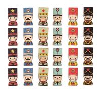 Alipis 50 Pieces Mixed Color Wooden Soldier Buttons 16X30Mm DIY Clothes Buttons for Sewing Crafts Embellishments Suitable for Women and