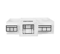Alipis 50 Scale DIY Architectural Model Kit, Unfinished Miniature Two-bedroom Apartment with Living Room, Bathroom and Kitchen, Model Making Material for Indoor Sand Table Assembly