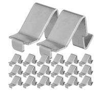 Alipis 50pcs 8mm Thick Iron Pilaster Shelf Clips for Filing Cabinet Partition Support, Detachable Metal Shelf Clamps for Home Office Storage and Bookshelf Organization