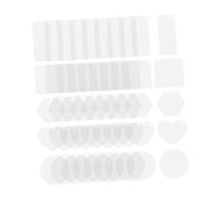 Alipis 50Pcs Clear Acrylic Sublimation Keychains Multi-shape DIY Ornament Blanks with Heart for Creative Keyring Making Craft Projects