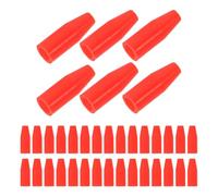 Alipis 50pcs Food Temperature Probe Protector - Silicone Probe Tip Sleeve For Thermometer - Protector Cover For Grilling Baking And Outdoor Events Red
