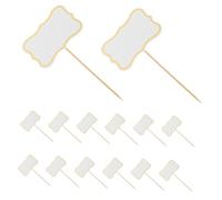 Alipis 50pcs Foodgrade Cheese Markers for Charcuterie Board Buffet Blank Toothpick Flags for Party Food Labels Wedding Birthday Decorations