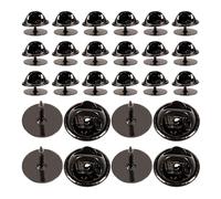 Alipis 50pcs Gunmetal Locking Pin Backs with 10mm Copper Heads, Lapel Brooch Badge Clasp Pins for DIY Jewelry Making, Dressmaking, and Hat Accessories
