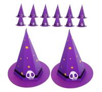 Alipis 50pcs Halloween Cartoon Hat Candy Boxes Purple Fun Witch Hat Treat Containers for Party Favors and Trick Treat Candy Packaging