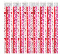 Alipis 50pcs Heart-pattern Wooden Hb Pencils with Eraser and Break-resistant Cores, Multi-function Sketch Pencils for Writing and Sketching, for Students and Teenagers Style