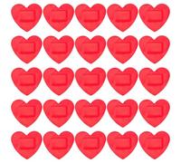 Alipis 50pcs Heart-Shaped Bandages Self Sticking Patches Water Resistant Curing Pe Material Small Bandages for Emergency Use and Home Care