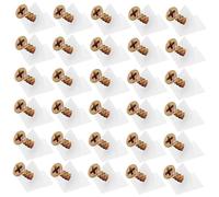 Alipis 50pcs Plastic Drawer Sagging Wedges with 4x16 Colorful Self-Tapping Screws, 45-Degree Angle Corner Brackets for Cabinet Bottom Board Repair Kit