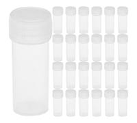 Alipis 50pcs Plastic Pill Bottles with Resistant Caps, 5ml Small Medicine Containers, Environmental Friendly White Vials for Pharmacies and Hospitals