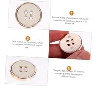 Alipis 50pcs Resin Round Fasteners with Gold Edge Ladies Cloth Buttons for Sewing Coats Shirts Sweaters Versatile Stylish Dress Buttons for Women Jackets and Crafting