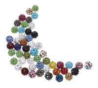 Alipis 50pcs Round Polymer Clay Beads DIY Bracelet Beads Small Jewelry Decorative Spacer Charms for Anklet Necklace Craft Making Accessories Random Color