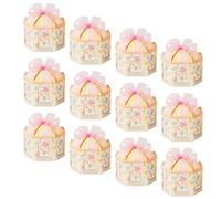 Alipis 50pcs Small Wedding Candy Boxes with Unique Octagonal Shape and Beautiful Ribbon, Paper Material for Storing Candy and Creating Festive Atmosphere at Christmas and Thanksgiving