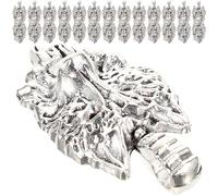 Alipis 50pcs Wolf Head Pendant Animal Charms DIY Jewelry Making Charms for Bracelets Crafting