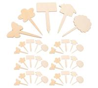 Alipis 50pcs Wooden Outdoor Plant Tags with Waterproof and Weather Resistant Features Rectangular Plant Markers for Patio and Indoor Use by Gardening Enthusiasts