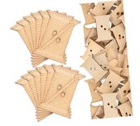 Alipis 50pcs Wooden Yarn Bobbins Large Thread Holders for Cross Stitch Knitting Organizer Lightweight Flat Bobbin Clips Prevent Tangled Threads for DIY Sewing Craft