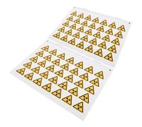 Alipis 54pcs Radiation Warning Stickers, Self-adhesive Safety Sign Decals 4cm, Hazard Alert Labels for Doors, Windows, Industrial and Office Use