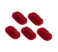 Alipis 5Pcs 5-Ply Milk Cotton Crochet Yarn Set, Rust Red Pure Cotton Thread for Handmade Knitting, DIY Craft Yarn Suitable for Crochet and Weaving Projects