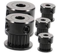 Alipis 5pcs Aluminum Alloy Idler Pulley for Printer Timing Belt Teeth Synchronous Wheel with Bore and High Temperature Resistant Wear-resistant Mechanical Transmission Pulley