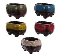 Alipis 5pcs Ceramic Flower Pot Succulent Planter for Cactus and Succulent Plants, Cute Decorative Plant Container, Good Breathability, Easy to Clean, for Home Decor and Balconies