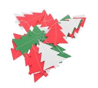Alipis 5pcs Christmas Tree Paper Garland Banner Red White Green Hanging Decorations for Holiday Party Quick Setup String Banner Ceiling Decor