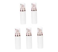 Alipis 5pcs Empty Foaming Bottles Refillable Plastic Containers with Electroplated Rose Gold Pumps for Travel Foam-making Soap Dispensers