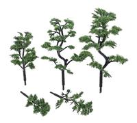 Alipis 5pcs Fake Trees Train Model Trees with Realistic Design Green Plastic Timesaving Versatile Use for Sand Table Displays and Urban Planning