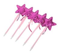 Alipis 5pcs Glitter Star Gel Pens PU Soft Grip Ballpoint Pens with Charming Sparkly Design Comfortable Writing for School Office Party Favors and