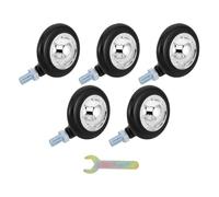 Alipis 5pcs Heavy Duty Salon Stool Wheels with M10 Screws - Anti-tangle Plastic Casters for Office Chairs, Desk Chairs Workbenches - Smooth Rolling Replacement Wheels for Salon