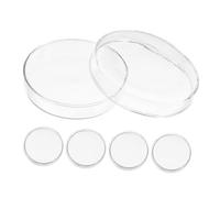 Alipis 5pcs High Borosilicate Glass Petri Dishes with Lid for Laboratory Use Clear Culture Plates for Tissue and Plant Cell Growth Heat Resistant and Microbiology Science Lab Containers