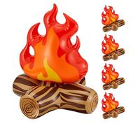 Alipis 5pcs Inflatable Fake Campfire Flames Realistic Bonfire Decoration for Indoor and Outdoor Parties Safe Prop for Camping Events Miniature Fire Model for Enhanced Ambiance