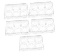 Alipis 5pcs Laboratory Tissue Culture Plate Cell Culture Tray with Lid for Bacterial and Cell Cultivation Multipurpose Lab Equipment for Simultaneous Sample Testing