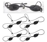 Alipis 5Pcs Multi-function PVC Eye Protector Goggles for UV LED Infrared Light Therapy Opaque Design for Sleeping Safety Cover for Beauty Treatments and Outdoor Use