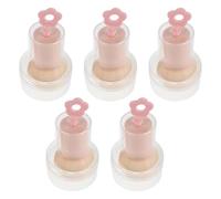 Alipis 5pcs Mushroom Makeup Sponges with Handle for Precise Foundation Blending and On-the-go Makeup Application, Ergonomic Compact Sponge and Plastic Material for Wet and Dry Use