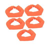 Alipis 5pcs Orange 8x100cm Rubber Traffic Cone Sandbags Reflective Weight Bags for Road Construction Driveway Safety Training Rings