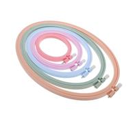 Alipis 5pcs Oval Embroidery Hoops Cross Stitch Frames for DIY Craft Sewing Beginners with Tightening Screws Suitable for Various Fabric Thicknesses and Art Workshops