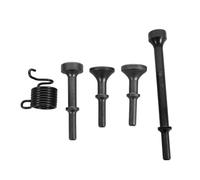 Alipis 5Pcs Pneumatic Air Hammer Bits Set with 4 Flat and Curved + 1 Air Hammer Retaining Spring for 150/190/250 Pneumatic Seam Joining Tools Tool Accessories Kit for Industrial Use