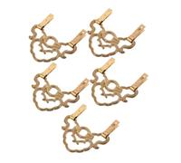 Alipis 5pcs Pure Copper Picture Frame Hangers Polished Chinese Style Brass Hooks for Wall Mounting Retro Copper Hardware for Artworks Plaques Mirrors Home Decoration