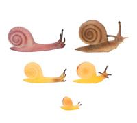 Alipis 5pcs Realistic Simulation Snail Figures Snail Model Fake Snail Figurine Simulation Animal Figures Decor Kids Toys for Fairy Garden Micro Landscape Decor