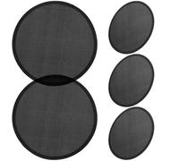 Alipis 5pcs Round Foldable Hand Fan Summer Handheld Folding Fan Collapsibl-e Handheld Fan Foldable for Women Girls Daily Use Festival Wedding Party Favors Home Decorations Black