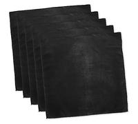 Alipis 5Pcs Satin Table Napkins Reusable Dinner Napkins for Weddings Parties and Events Black for Elegant Table Decoration