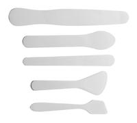 Alipis 5pcs Skincare Spatula Cream Applicator Spatula Stainless Steel Makeup Spoon Ergonomic Design Sleek Lightweight Portable for Women Skincare Routine Travel