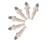 Alipis 5pcs Trekking Stick Replacement Tips for Hiking Poles with Hexagonal Tungsten Steel Threaded Ends, Silver Walking Cane Accessories for Trail Use and Outdoor Climbing