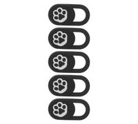 Alipis 5pcs Ultra-thin Sliding Webcam Privacy Covers for Laptop, Smartphone, Tablet - Universal Computer Camera Slide Shield with Black and White Footprint Design for Personal Privacy