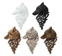 Alipis 5pcs Vintage Alloy Wolf Head Lapel Pins Animal Brooch Set for Men Suit Shirt Wedding Accessory Random Color Retro Style