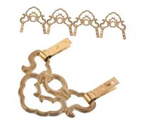 Alipis 5pcs Vintage Brass Picture Frame Hooks Copper Wall Mounting Hardware Heavy Duty Support for Plaques Paintings Mirrors Chinese Style Home Decor